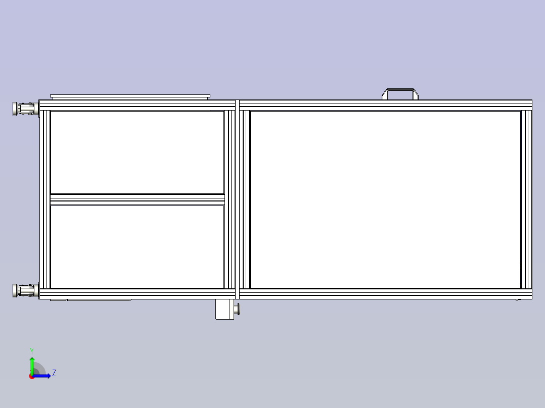 工装装翻转打螺钉机左视图