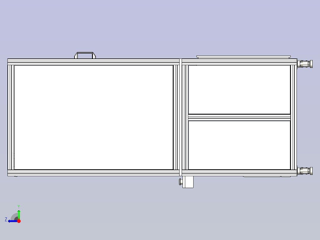 工装装翻转打螺钉机右视图