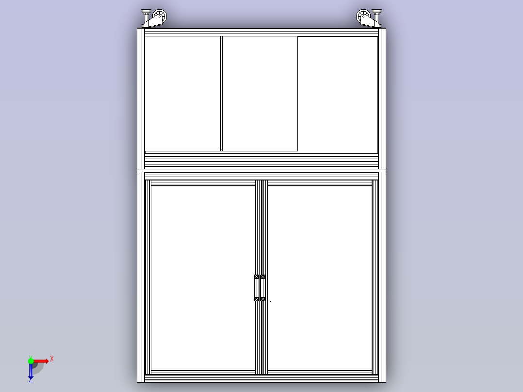 工装装翻转打螺钉机俯视图