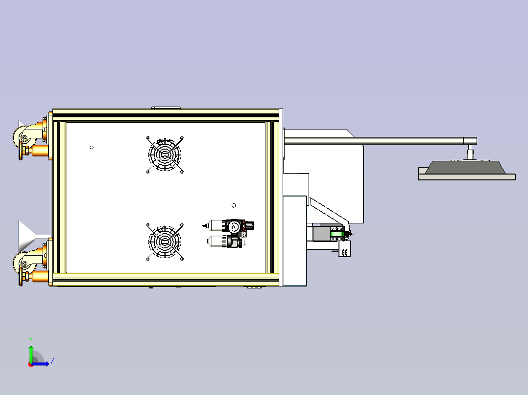垫片CCD检测设备3D模型左视图