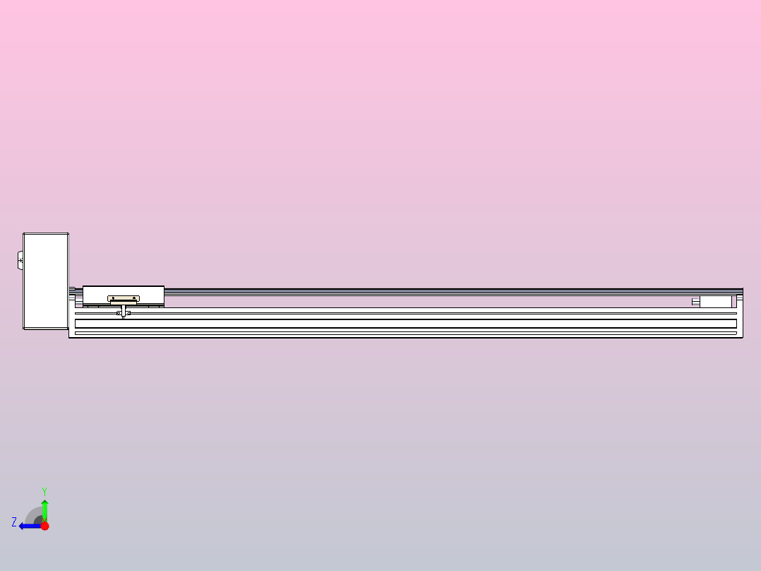 皮带直线轴半封闭可选导轨TPA-HNB-175D-140-L1000-RU-C-P75-N3右视图