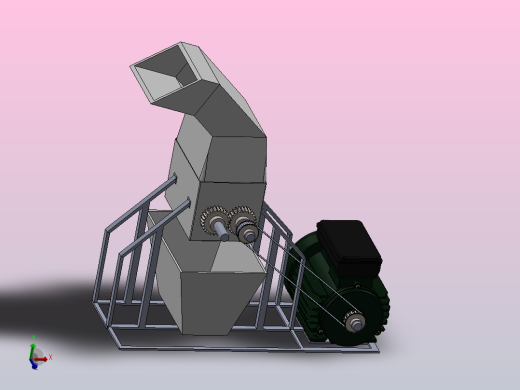 塑料破碎机零件装配图plastic-crusher-2831-模型格式为 sw