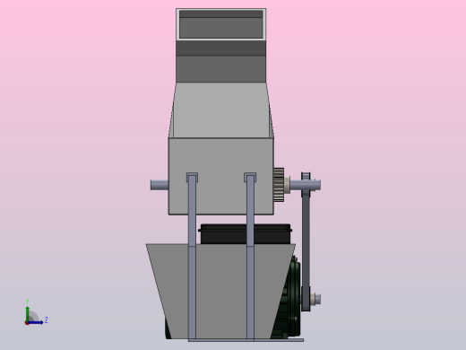 塑料破碎机零件装配图plastic-crusher-2831-模型格式为 sw左视缩略图