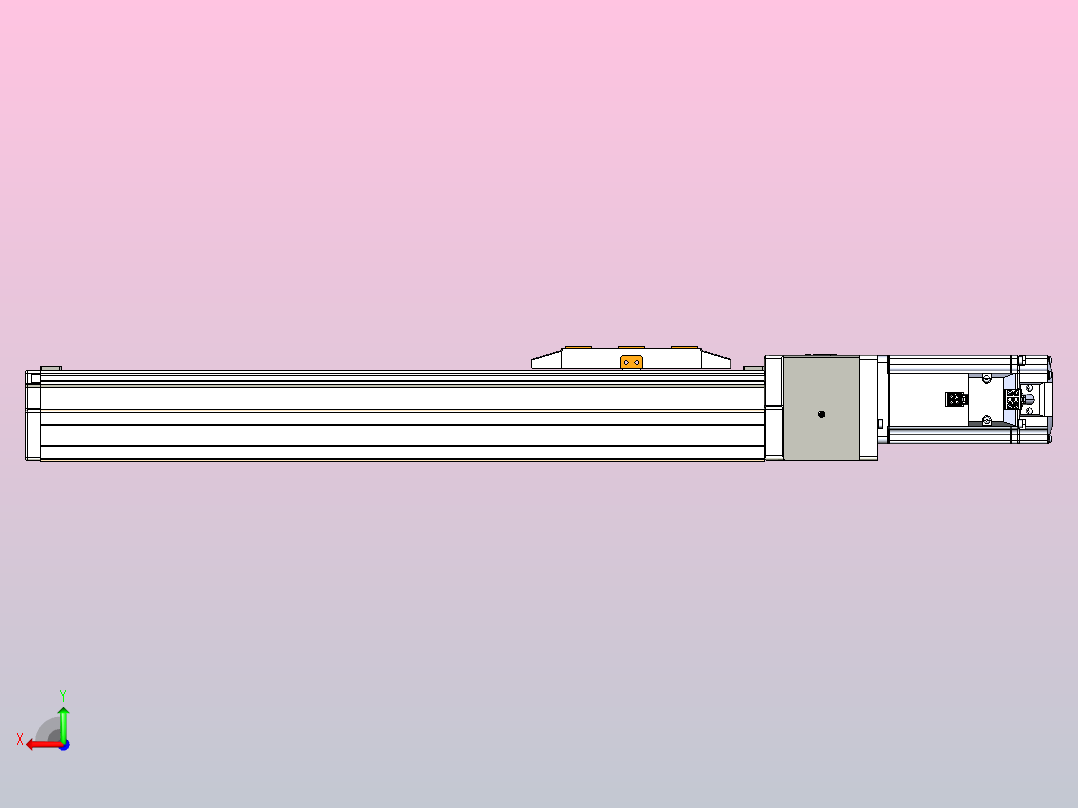 GTH 内嵌式模组 FTH80-PD-P40  TOYO 电缸滑台[FTH80-300-PD-P40]后视图