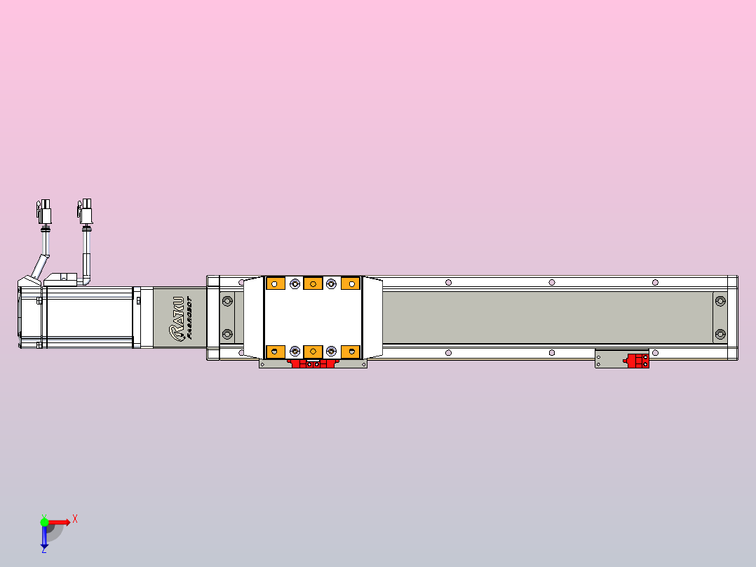 GTH 内嵌式模组 FTH80-PD-P40  TOYO 电缸滑台[FTH80-300-PD-P40]俯视图