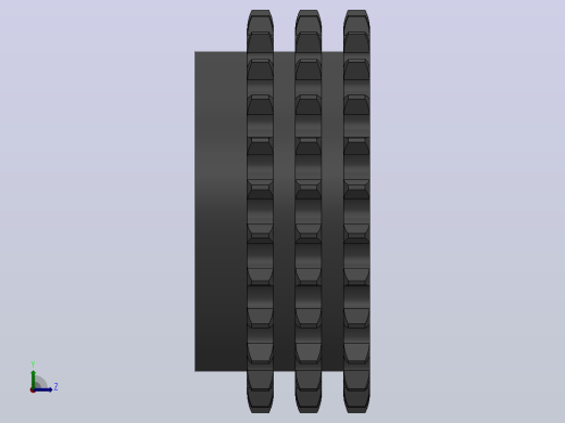 直孔链轮10B型_26-10B-3右视缩略图