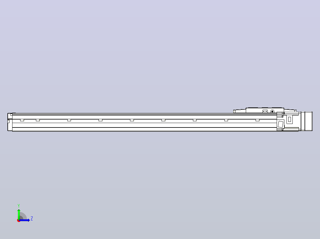 滚珠丝杠直线轴内置导轨TPA-GCR-120-1610C-L700-MR-M40-N3左视图