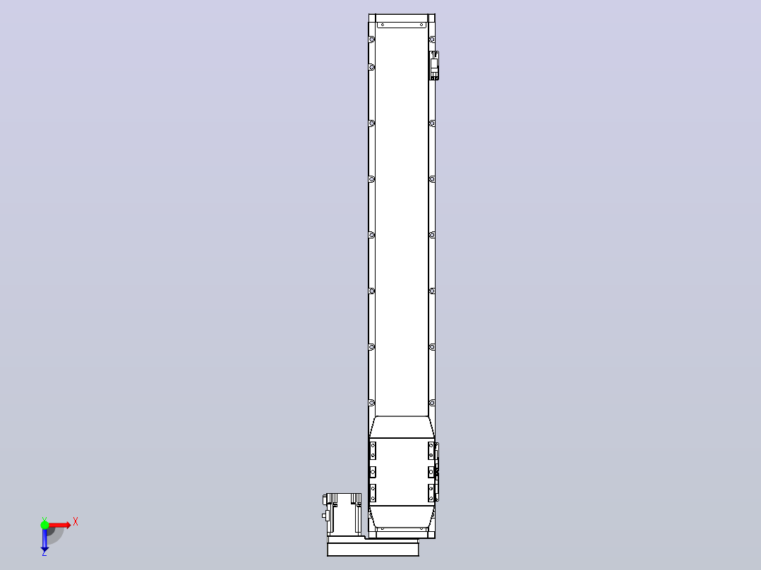 滚珠丝杠直线轴内置导轨TPA-GCR-120-1610C-L700-MR-M40-N3俯视图