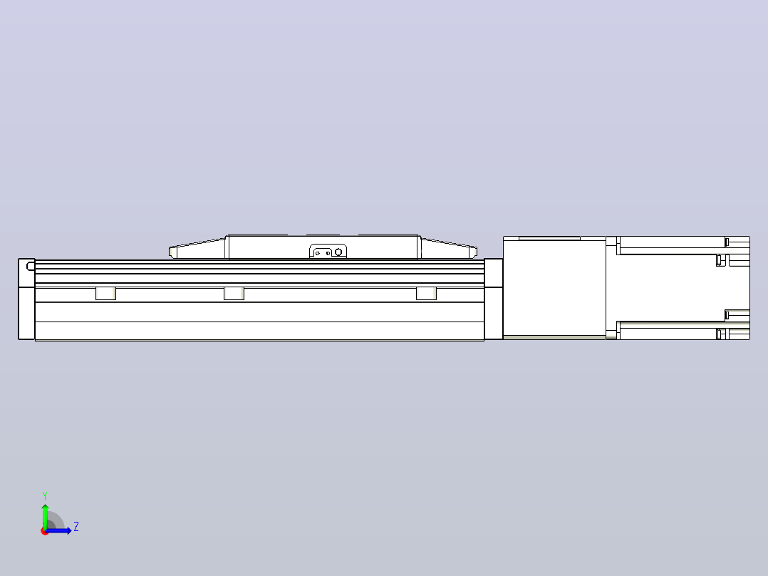 滚珠丝杠直线轴内置导轨TPA-GCR-150-2010C-L100-M-M75-N3左视图