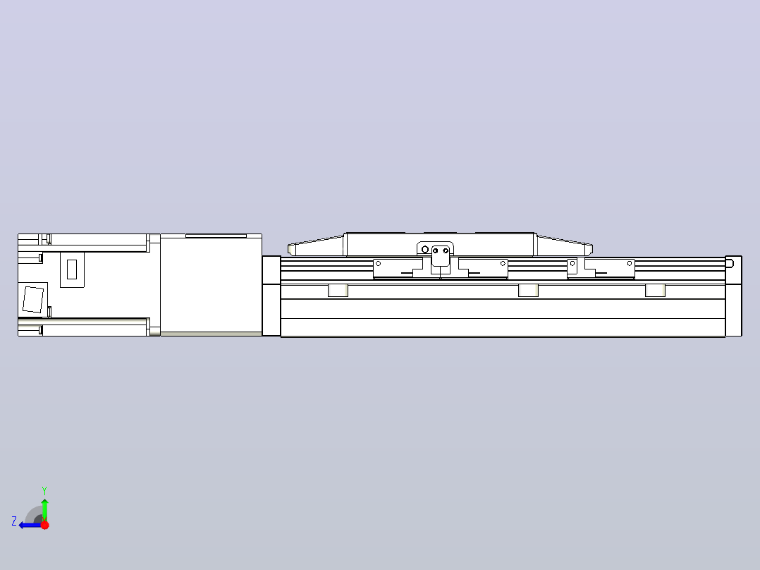滚珠丝杠直线轴内置导轨TPA-GCR-150-2010C-L100-M-M75-N3右视图