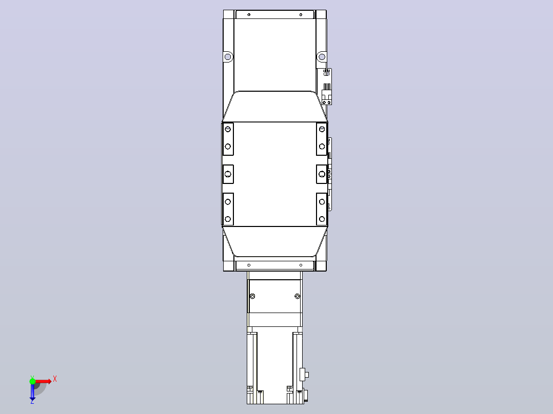 滚珠丝杠直线轴内置导轨TPA-GCR-150-2010C-L100-M-M75-N3俯视图