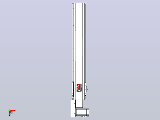 皮带直线轴半封闭可选导轨TPA-HNB-120D-110-L600-ML-Y-P40-N3俯视缩略图