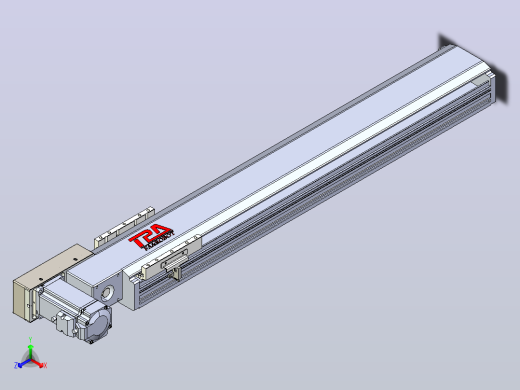 皮带直线轴半封闭可选导轨TPA-HNB-120D-110-L600-ML-Y-P40-N3正等轴测缩略图