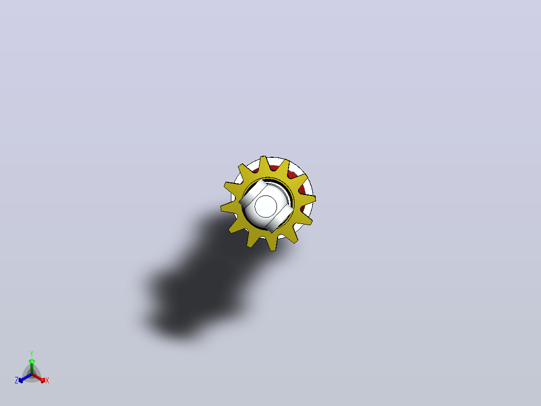 减震器正等轴测图