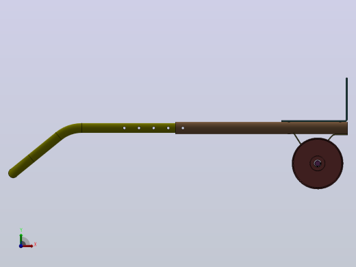 SolidWorks中手推车的设计与装配前视缩略图