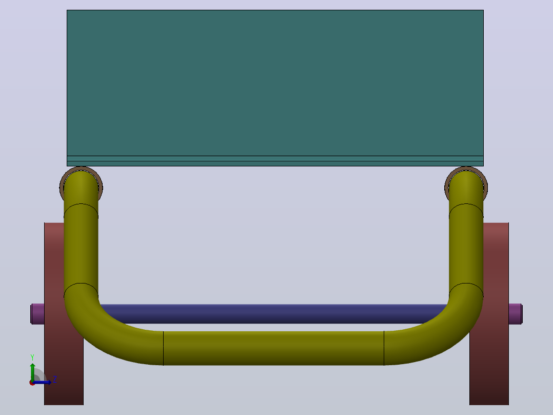 SolidWorks中手推车的设计与装配左视图