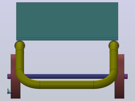 SolidWorks中手推车的设计与装配左视缩略图