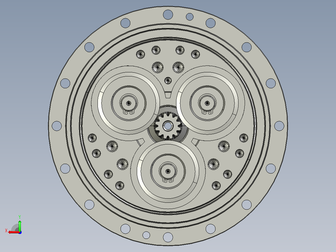 RV减速器常规产品外形图ZD-220BX-   -RVE-B-B-24X48Key8L130-3001后视图