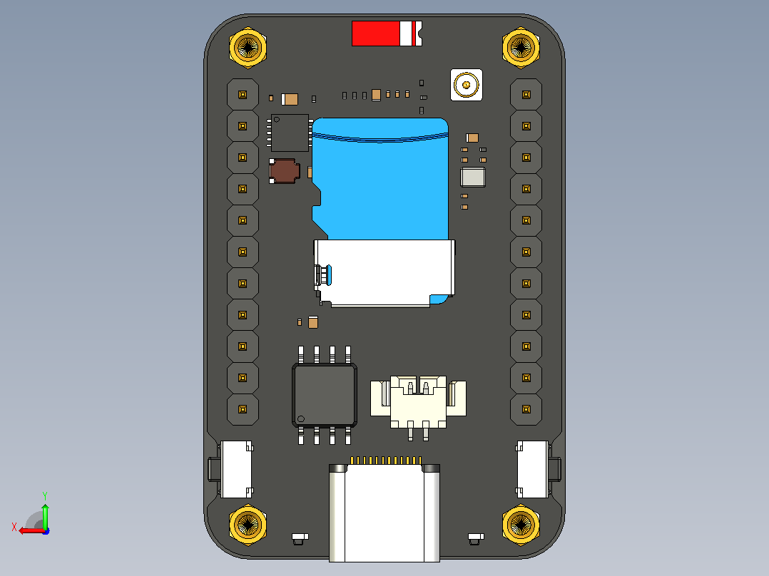 Waveshare ESP32-S3 1.64 AMOLED触摸后视图