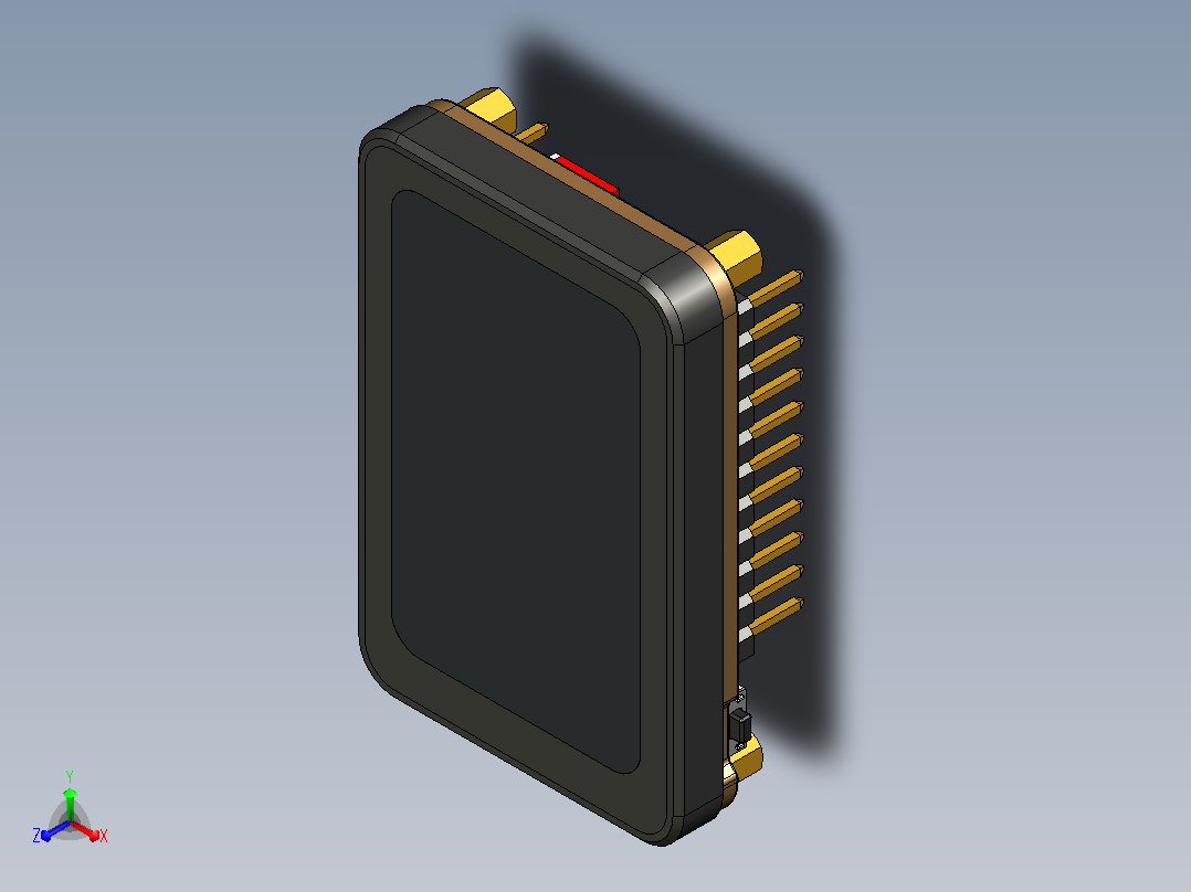 Waveshare ESP32-S3 1.64 AMOLED触摸正等轴测图
