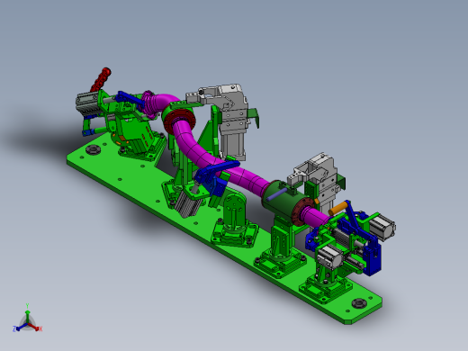 前排气管焊接工装sw20正等轴测缩略图