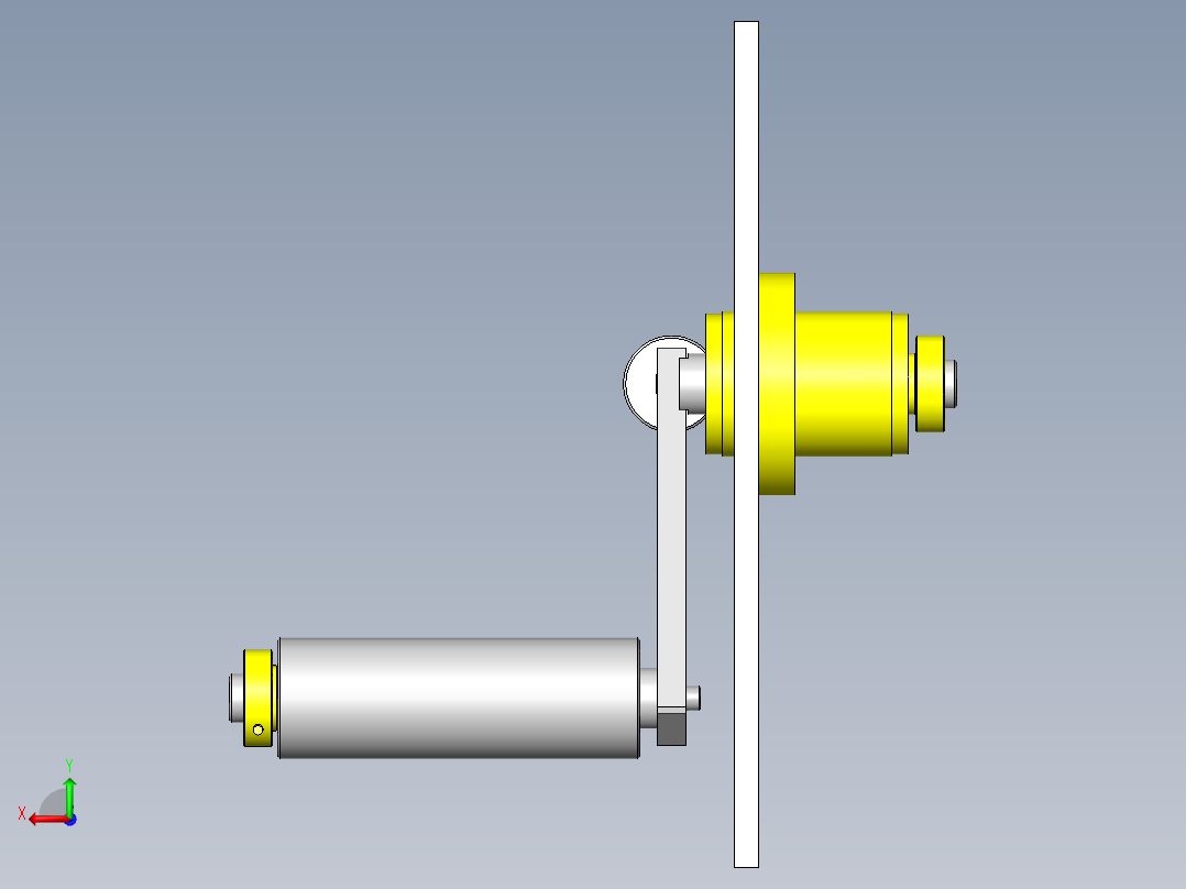摆动高低差辊子后视图