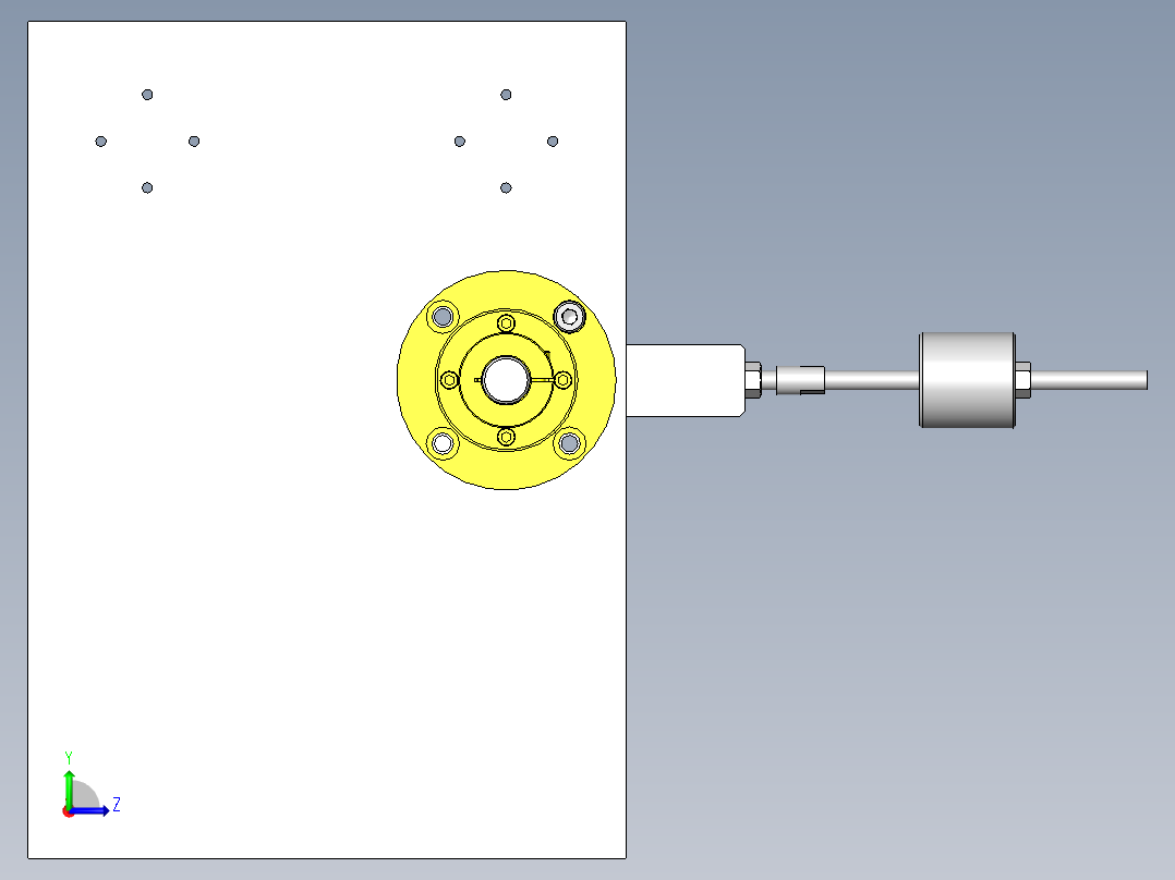 摆动高低差辊子左视图