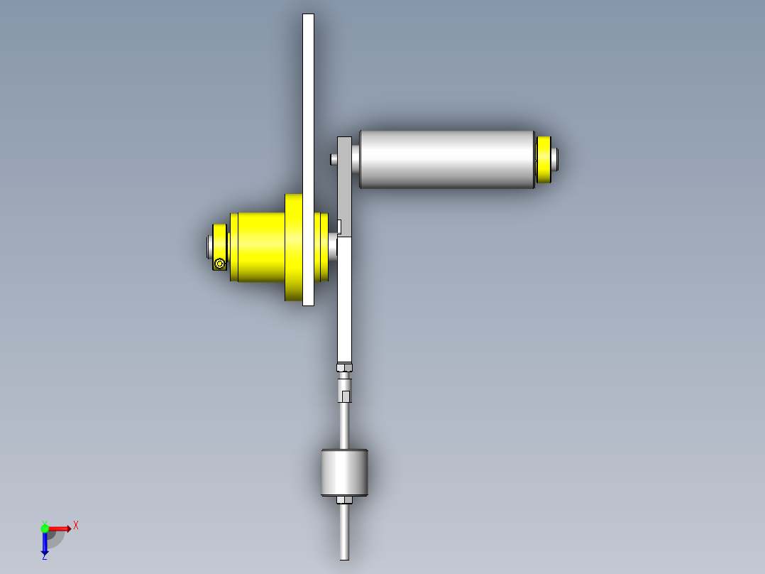 摆动高低差辊子俯视图