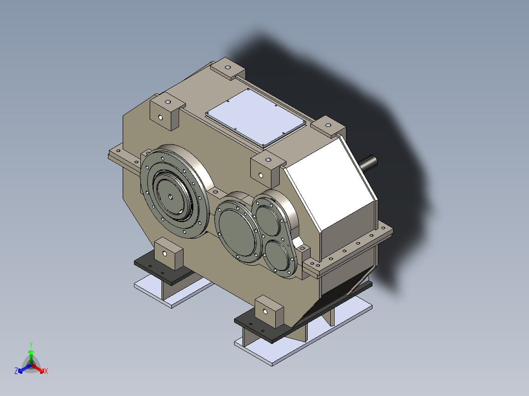 德国HUEBER涡轮减速机3D模型
