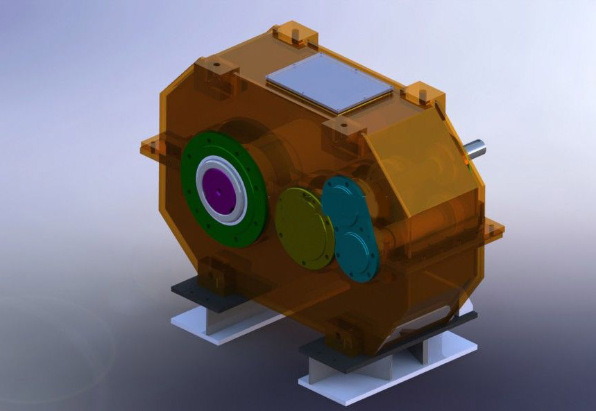 德国HUEBER涡轮减速机3D模型