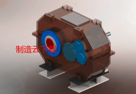德国HUEBER涡轮减速机3D模型缩略图