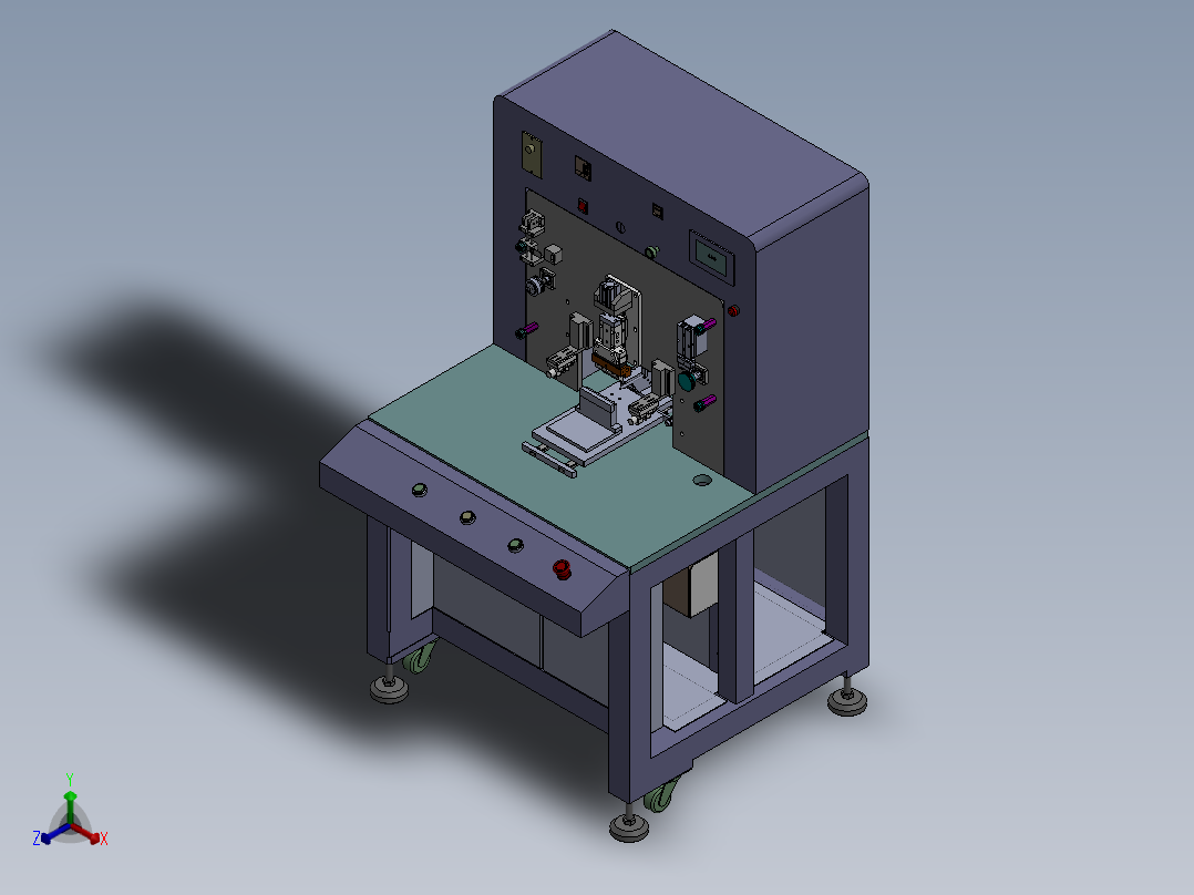 T48 ACF预压机 单工位正等轴测图