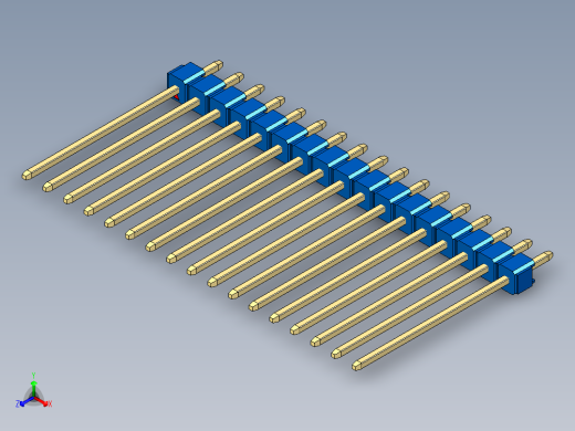彩色公头100mil（2.54mm）系列-DS1021_blue_1x17p_100mil_Type19_rev1.0正等轴测缩略图