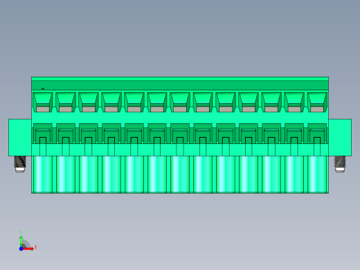 DEGSON 2EDG（M） 系列 5.0mm 螺丝锁紧可插拔接线端子组-2EDGKLM-5.0-13P-14-00AH前视缩略图