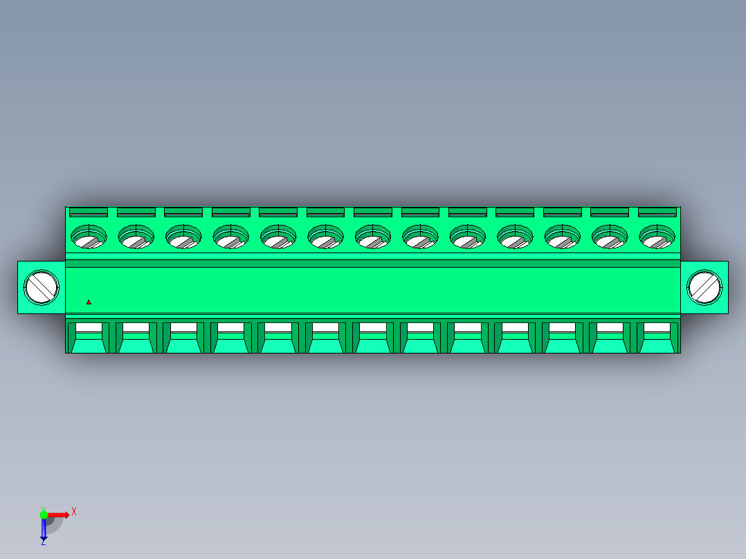 DEGSON 2EDG（M） 系列 5.0mm 螺丝锁紧可插拔接线端子组-2EDGKLM-5.0-13P-14-00AH俯视图