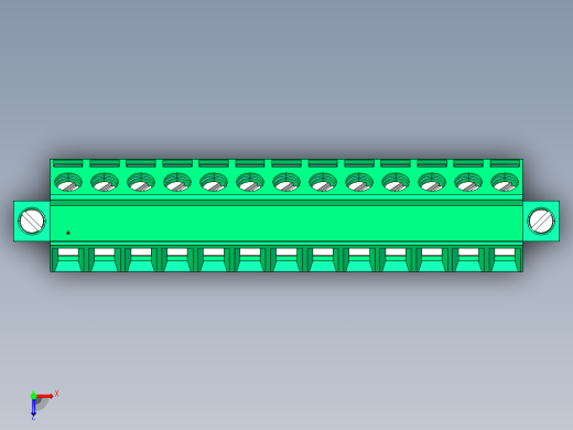 DEGSON 2EDG（M） 系列 5.0mm 螺丝锁紧可插拔接线端子组-2EDGKLM-5.0-13P-14-00AH俯视缩略图