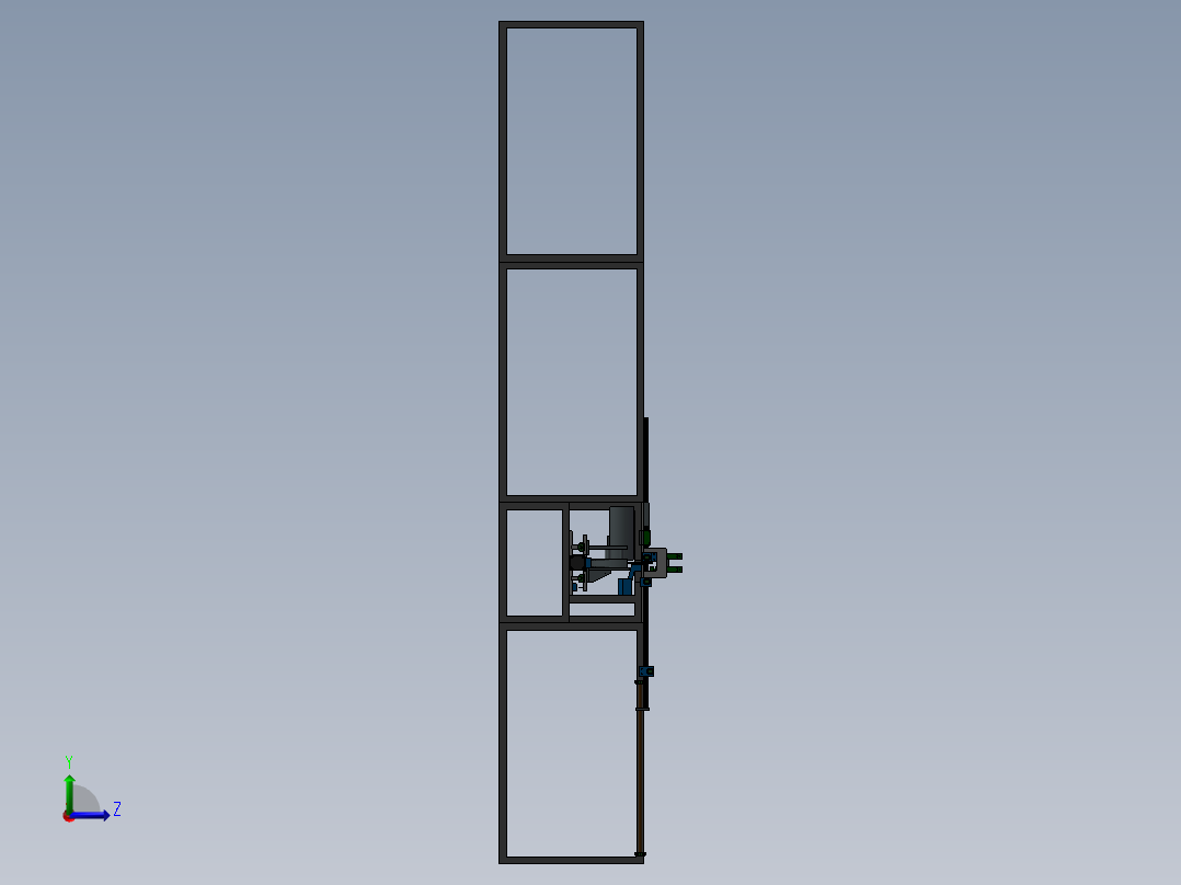 铝型材切割机左视图