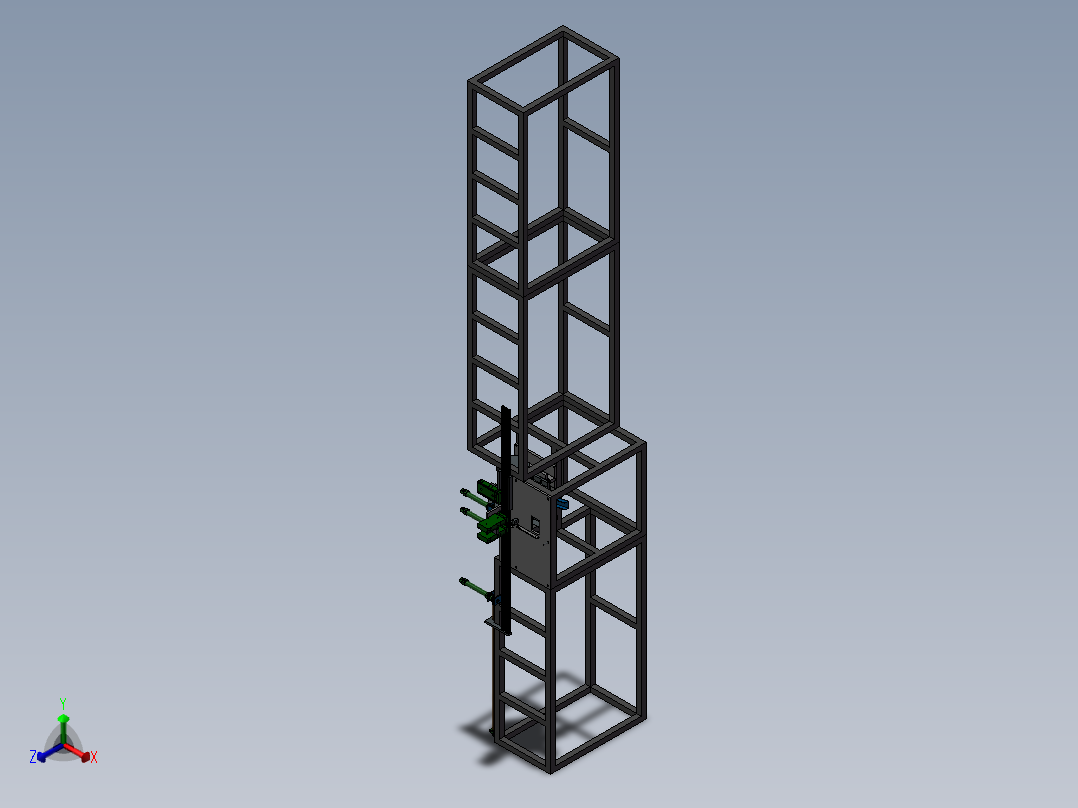 铝型材切割机正等轴测图