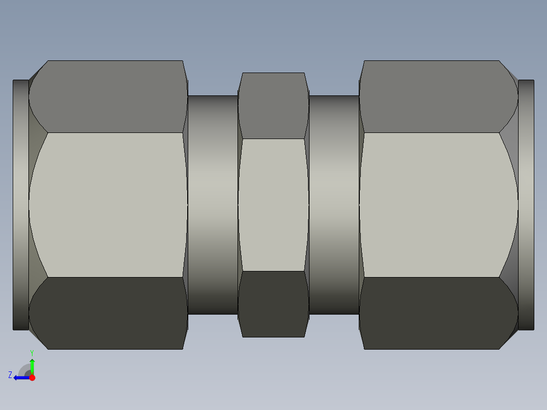 卡套式工业通用硬管接头16_hbu-s右视图