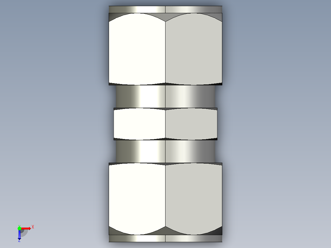 卡套式工业通用硬管接头16_hbu-s俯视图