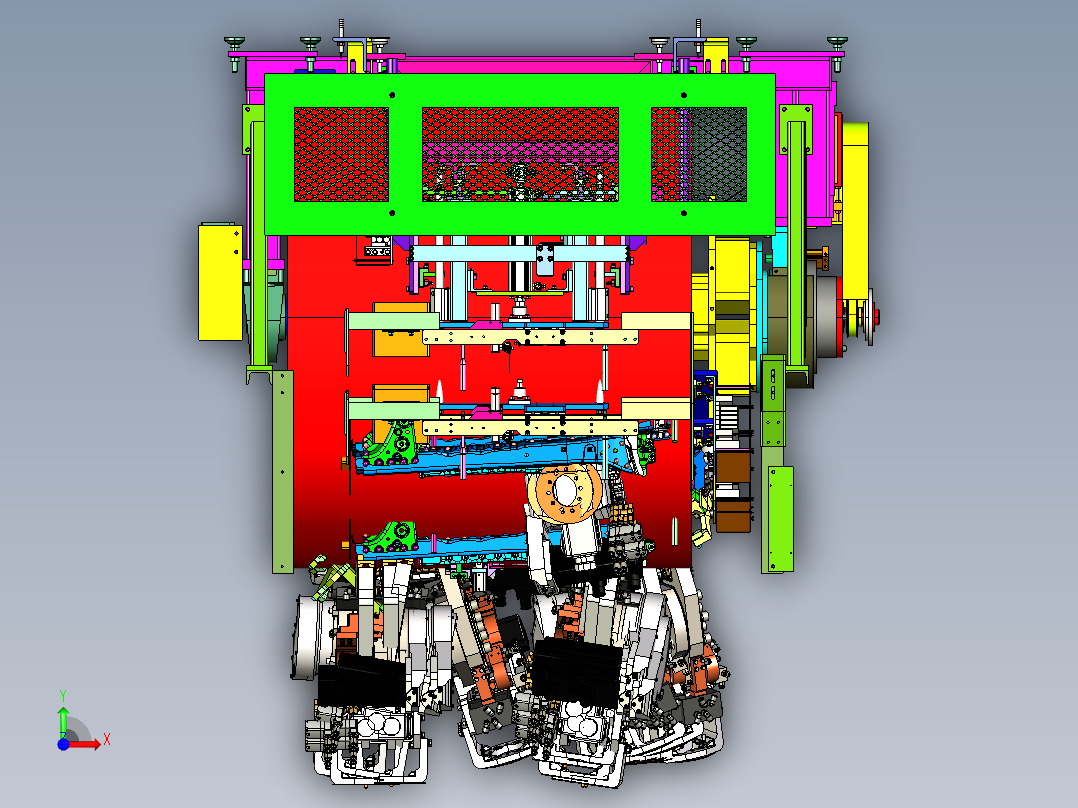 点焊夹具3D数模图纸 STP格式前视图