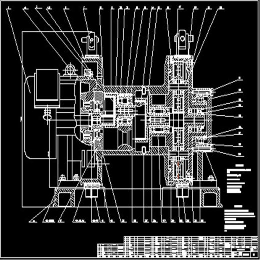 提升机驱动系统CAD图纸 机械设计参考资料设计素材缩略图