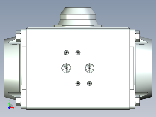 阀门模型-2051_30pneumatic_rotary_actuator前视缩略图