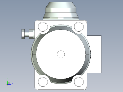 阀门模型-2051_30pneumatic_rotary_actuator左视缩略图
