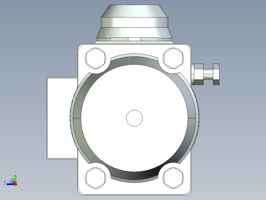 阀门模型-2051_30pneumatic_rotary_actuator右视缩略图