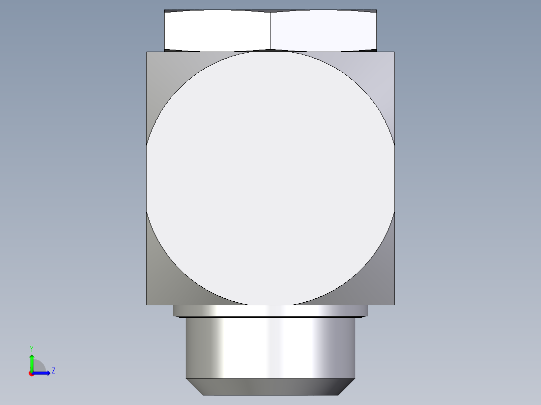卡套式工业通用硬管接头EO_High_pressure_banjo_elbow_WH42LR71左视图