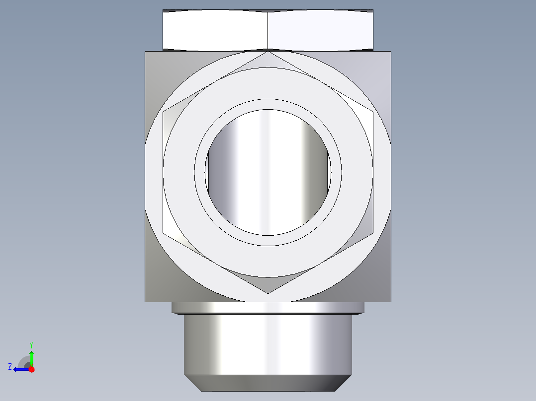卡套式工业通用硬管接头EO_High_pressure_banjo_elbow_WH42LR71右视图