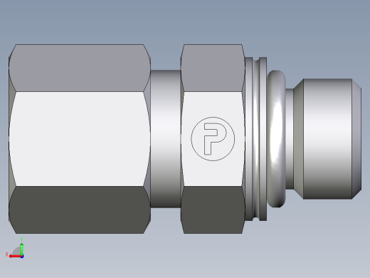 卡套式工业通用硬管接头EO_Male_Stud_connector_GEO08SMCF后视缩略图