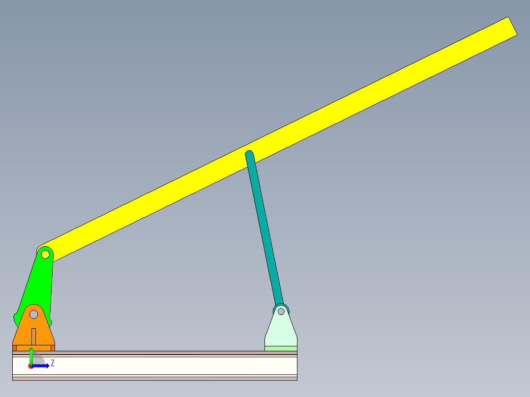 1G060--曲柄摇杆自动液面捞渣机+三维proe左视图