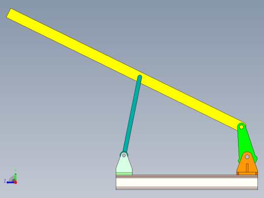 1G060--曲柄摇杆自动液面捞渣机+三维proe右视缩略图